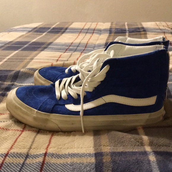 Blue Sued Vans High Top - Picture 5 of 5
